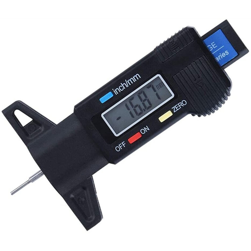 Digital Car Tire Tread Depth Tester 0-25Mm Lcd Display Gauge For Accurate Tire Measurement And Calibration 6447073546266