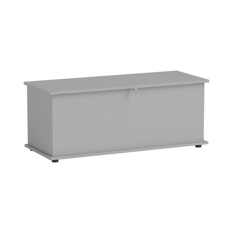 Storage Chest 113L with Flip-Top Lid and 2 Safety Hinges - Grey 100x40x40cm Durable Storage Box for Living Room and Entryway-image-OPC-PKDMRJX-NEW