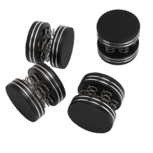 Pieds à ressort isolants en aluminium 4 pièces noirs