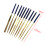 New 10Pcs for Titanium Diamond Coating Needle Flat-Blue 140mm 4
