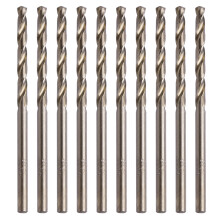 For Drilling woodworking 10x HSS Twist Drill Bits Spiral-Brown