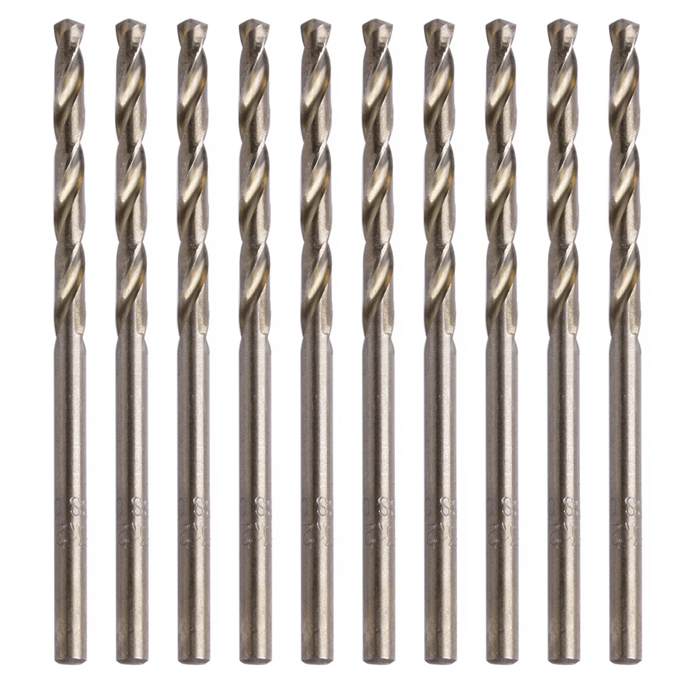 For Drilling Woodworking 10X Hss Twist Drill Bits Spiral-Brown 7754000117482