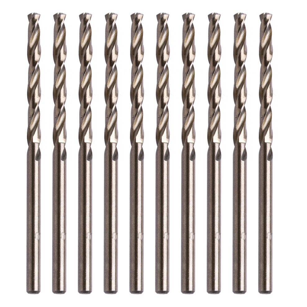 Round Shank 3Mm Hss Titanium Coated Twist Drill Bits Set,-Brown 7754000117543