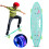 Longboard Small Fish Skateboard Handheld Board for 8