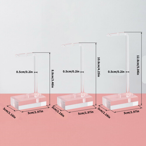 Multi Size Acrylic Earring Display Stands Adornment Holder for 2