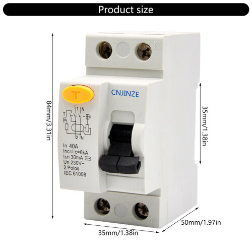 2P 40A Din Rail Earth Leakage Current Breaker Electromagnetic 2