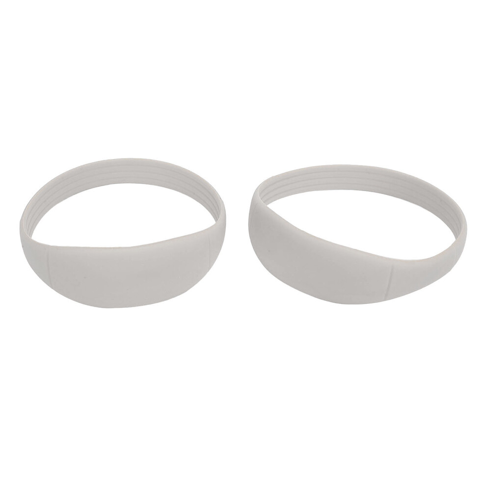 Grey 2Pcs Silicone Patella Knee Support Strap Unisex For Running Basketball