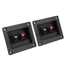 2 pièces en ABS noir, gobelets de borne d'enceinte à ressort