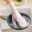 1 Paar rote Silikon-Spülhandschuhe 120 g 10
