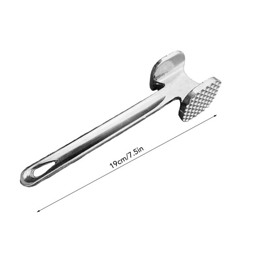 Aluminum Alloy Kitchen Meat Tenderizer Hammer 19cm Silver 1