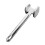 Aluminum Alloy Kitchen Meat Tenderizer Hammer 19cm Silver 12