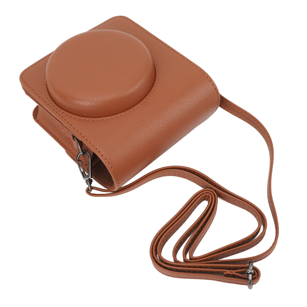 Pu Leather Storage Bag For Mini 99 Instant Camera With Strap - Retro Look Brown 6901348181373