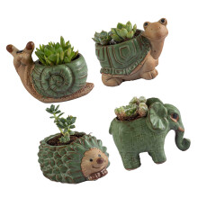 Pot en céramique pour succulentes au style cartoon 37,74 oz