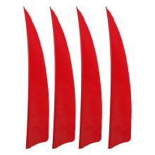 20pcs Red Feather Fletching Arrows, 4 Inch Stable Flight Archery Tips