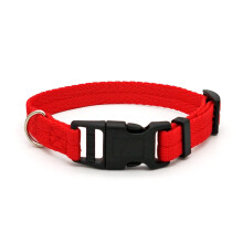 Puppy Collar Medium Size Red Solid Color Dog Training Collar for Small Dogs (Size M 23-32cm)