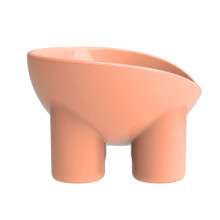 Erhöhter Katzen- und Hundefutterwasser-Behälter Pink 138x134x90mm aus Kunststoff