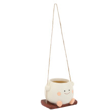 Maceta colgante de resina Swing Face tipo A