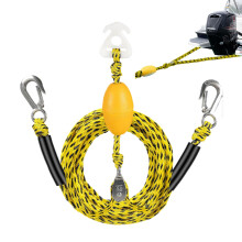 Ski Ropes for Watersports - High Strength 4 Rider Boat Tow Rope Control Ski Harness, Yellow, Durable Water Towable Connector