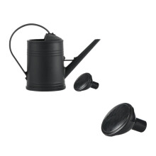 2L Plant Waterer Container with Long Spout, Removable Sprinkler Head, Ergonomic Handle, Black for Indoor and Outdoor Gardening
