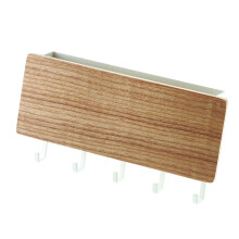 Portallaves de madera para pasillo 10x18.3x3.4 cm Natural