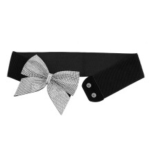 Elastic Cincher Stretchy Waspie Rhinestones Bowknot Wide Belt