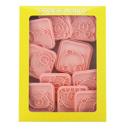 10pcs Stable Capybara Cookie Cutter Set Portable Biscuits Stamp 1
