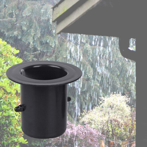 Rain Chain Gutter Adapter Black with Bolts Stainless Steel 2