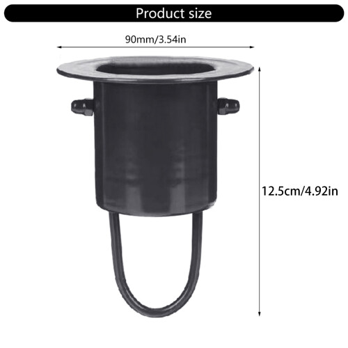 Rain Chain Gutter Adapter Black with Bolts Stainless Steel 1