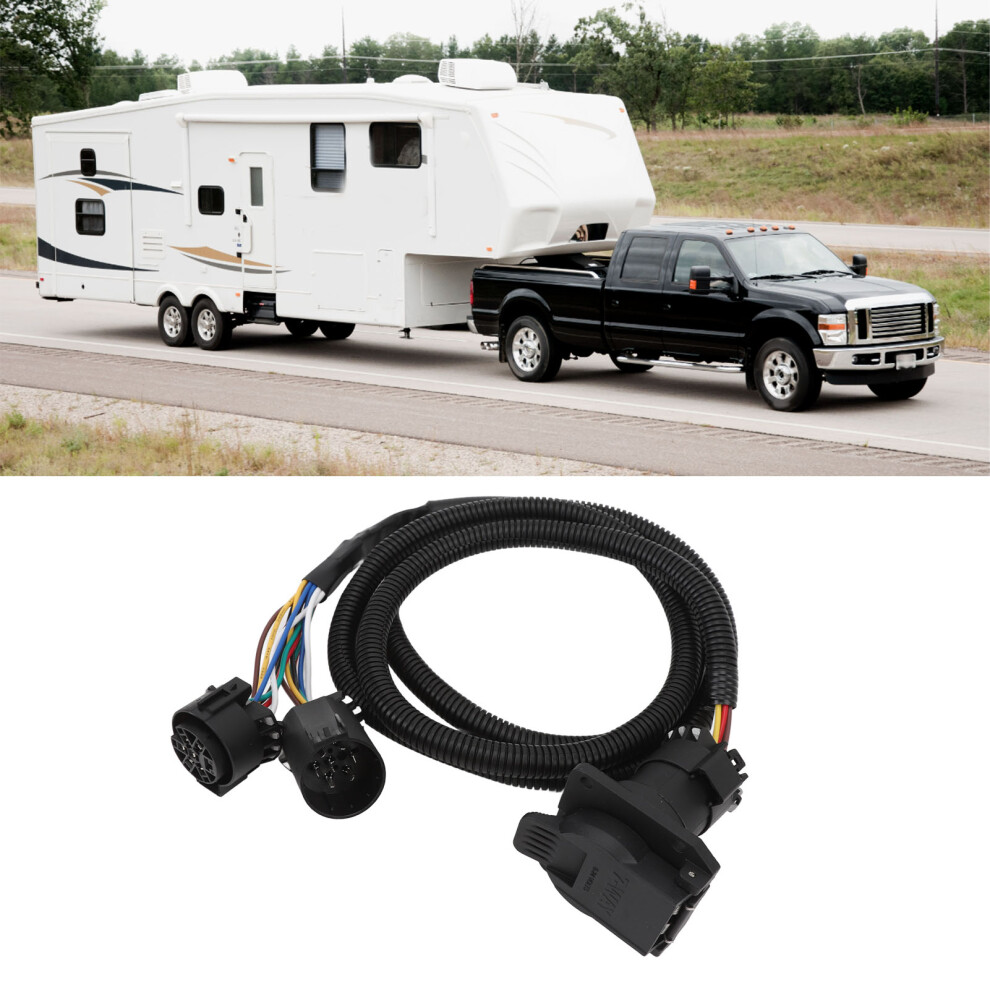 7 Ft 7-Pin Trailer Wiring Harness Extension For Trucks And Suvs 9431348240130