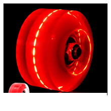 Roller Skate Wheel Set with Luminous Gliding Four-Wheel Design and Bearings for Smooth Performance