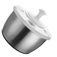 Salad Spinner 5L Stainless Steel Manual Vegetable Washer Dryer for Home, Easy Manual Rotation, Durable Design