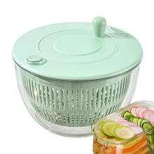 Salad Spinner Bowl 9.25x5.51 Inches, Plastic Vegetable Washer Colander for Lettuce and Fruit Dryer, Crisp Salad Prep Tool