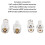 4 Pcs UHF to BNC Nickel Plated Copper Connector 10