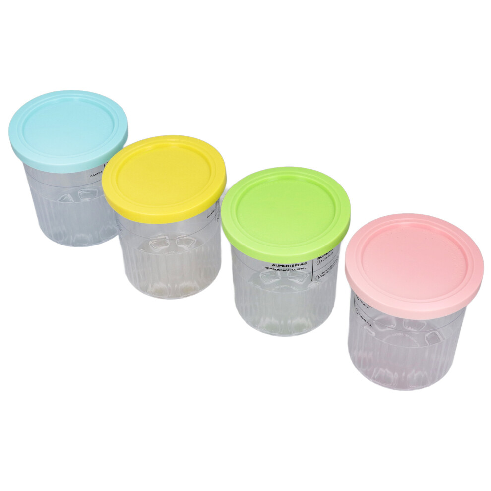 4PCS Baby Food Storage Jars 701-800ml Cream, 12.5x13.5cm