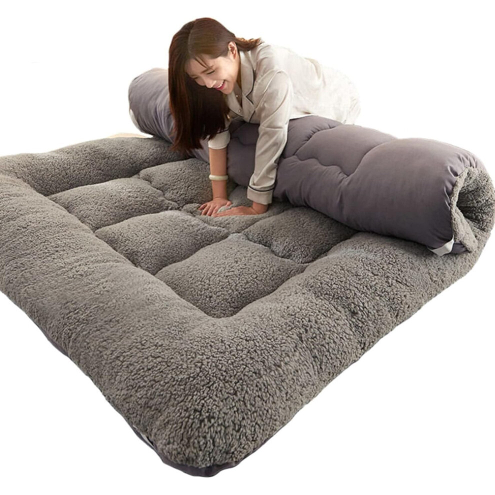 Mattresses Thicken Floor Mattress Soft Folding Portable Japanese Futons Double Single Tatami Roll Mat Gray 180x200cm 200x220cm 90x200cm-image-OPC-PKDP59W-NEW
