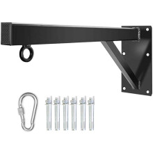 Punch Bag Bracket Heavy Duty for Boxing Fitness, Includes Locking Carabiner, Mounting Screws, and Extended Fixed Plate