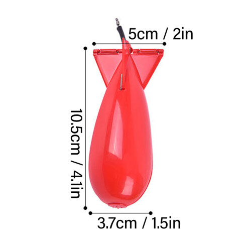 Portable Red S Carp Feeder Float Bait Holder for Precise Nesting 1