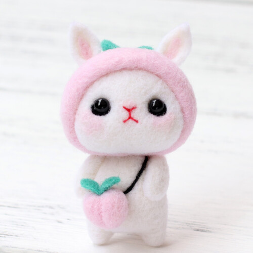 Non Finished DIY Felting Wool Rabbit Doll Handmade 2