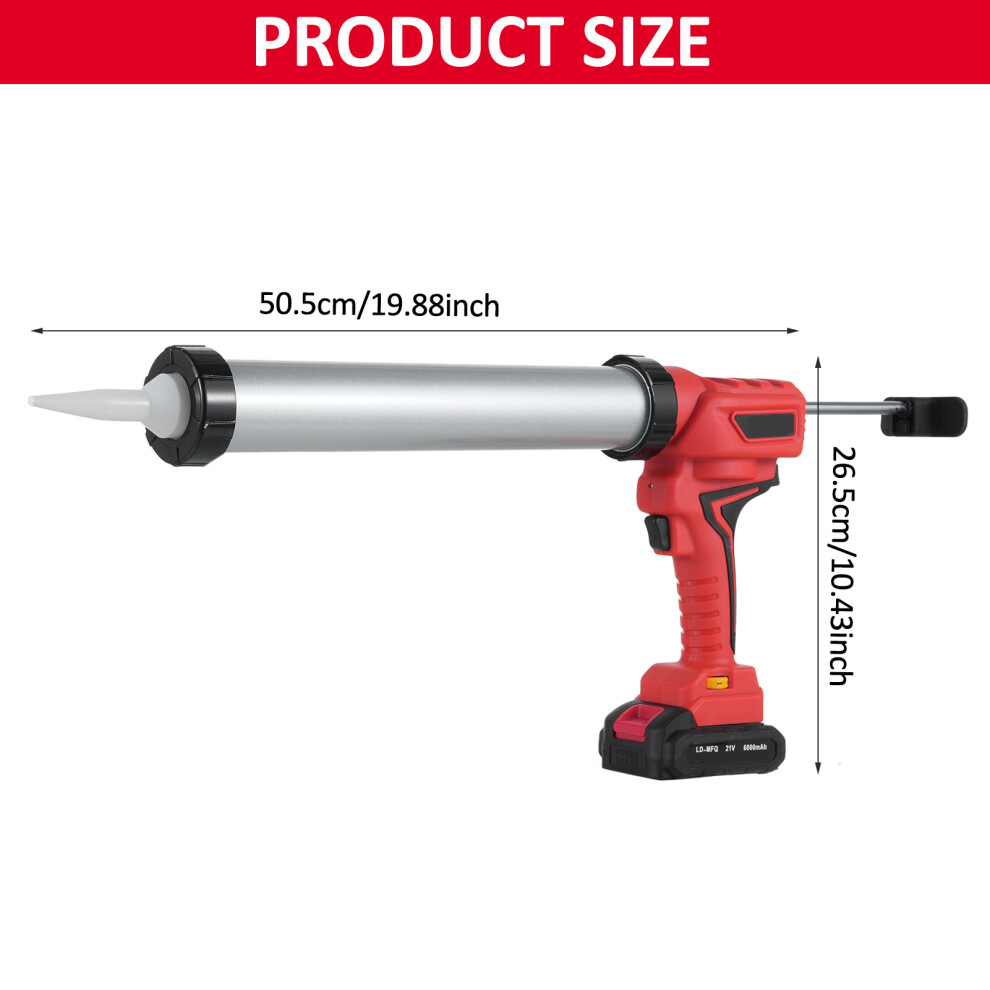 21V Cordless Caulking Gun Kit with 2.0Ah Battery, LED Light, Adjustable Speed-image-OPC-PKDP7MT-NEW
