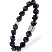 Faceted Stretch Beaded Bracelet 10mm Natural Gemstone Crystal Multiple Protection Chakra B