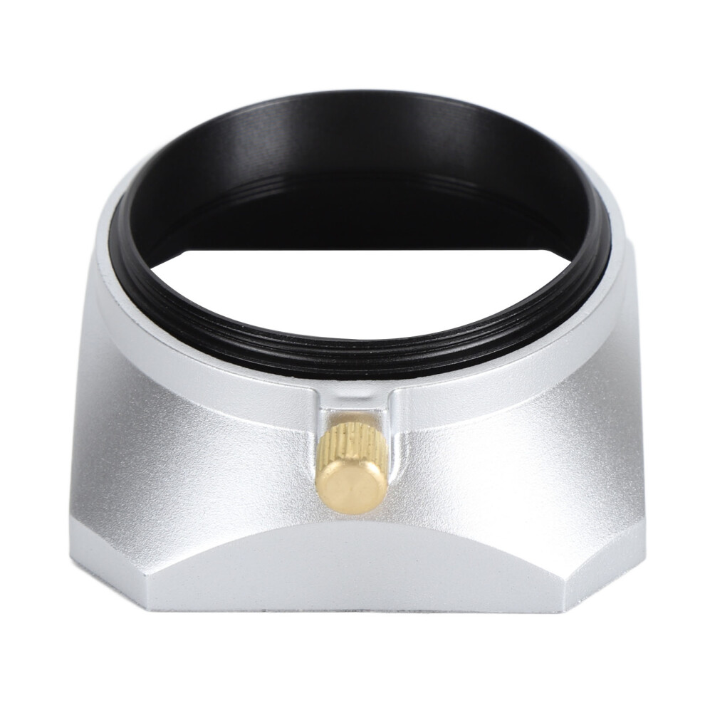 49Mm Aluminum Lens Hood Square Shade For Digital Cameras - Silver 9301348288794