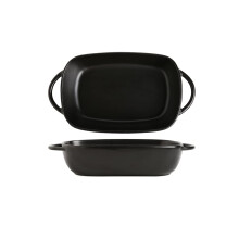 Baking Oven Dish Ceramic Bakeware, 2-Piece Rectangle Lasagna Baking Pans for Cake and Dinner, Color C
