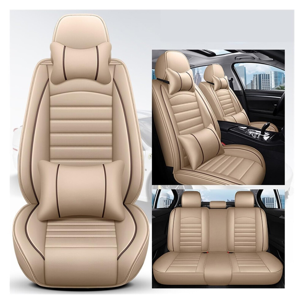Front Seat Covers Pu Car Seat Cover For Volvo Xc60 Xc90 Xc40 Xc70 S60l C30 S80 S90 V50 V60 5 Piece Set Beige 9016109739957