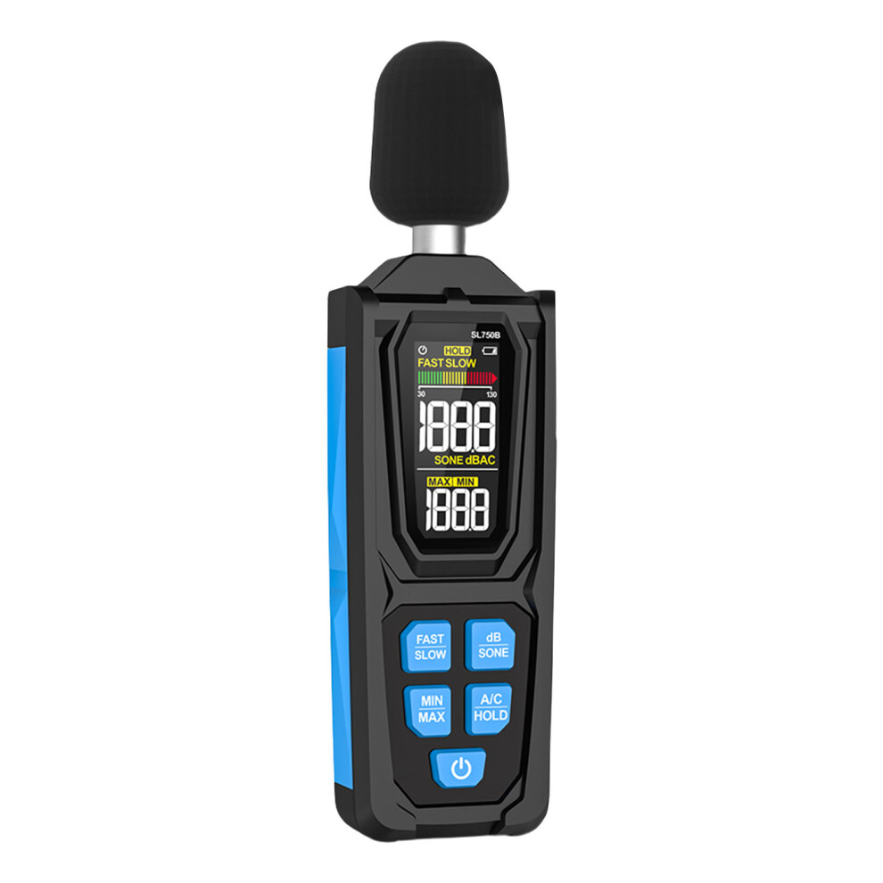 Digital Sound Level Meter 30-130dB SPL Tester LCD Screen Decibel