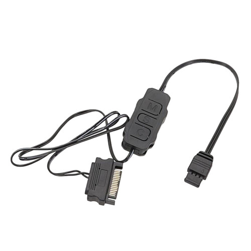 Flexible SATAs 3Pin/4Pin RGBs Fan Connection Cable with 2