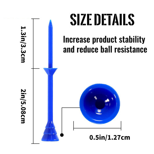 Golfs Tees Low Resistance More Distance Consistent Height Golfs Support Tees Set 2