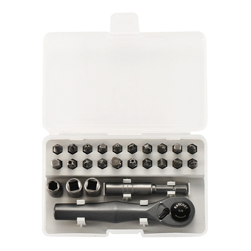 25 In 1 Portable Ratchet Wrench Socket Screwdriver Bit Driver 7627000013521