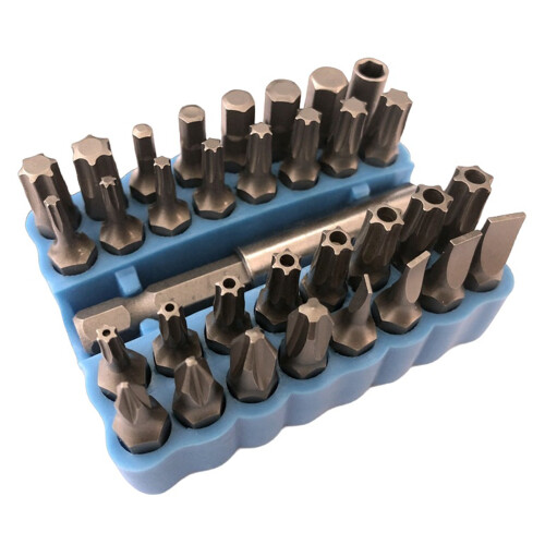 Steel Security Bits with Magnetic Bit Holder for Home and