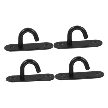 4pcs Heavy Duty Wall Mount Exercise Anchor Overdoor Hook Hanger for Resistance Bands and Yoga Straps, Stainless Steel Clips