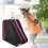 Ice Skate Bag - Lightweight Three Layer Storage Organizer with Adjustable Shoulder Strap, Ventilated Pockets, Compact Pink 4